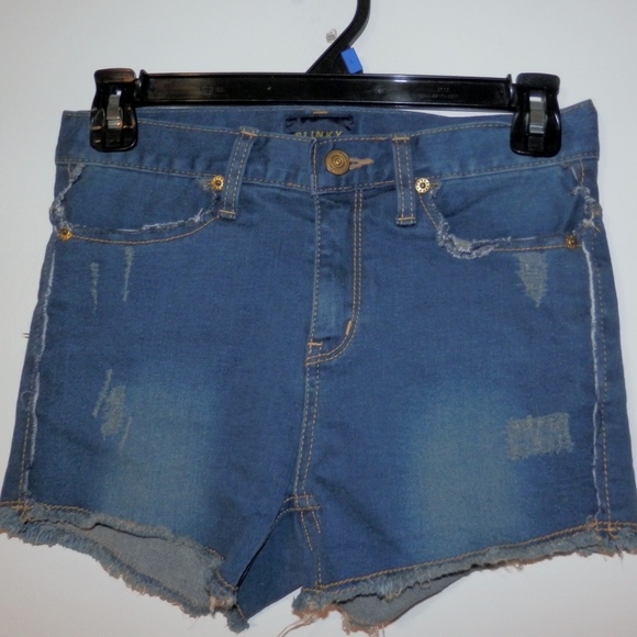 Slinky Womens Jean Shorts Waist 25 Distressed E335 - Picture 2 of 5